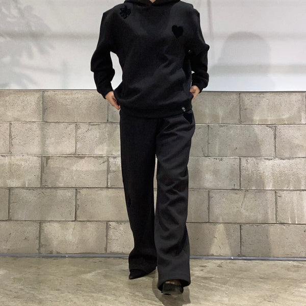 DOUBLE STANDARD CLOTHING ダブルスタンダードクロージング　DSC / ハート刺繍ダンボールストレッチパンツ