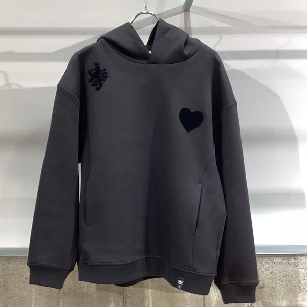 DOUBLE STANDARD CLOTHING ダブルスタンダードクロージング　DSC / ハート刺繍ダンボールニットフーディ