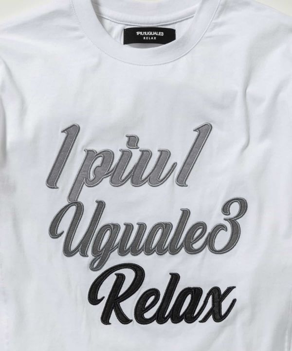 1PIU1UGUALE3 RELAX/ウノピゥウノウグァーレトレ　グラデーションアップリケロングTシャツ